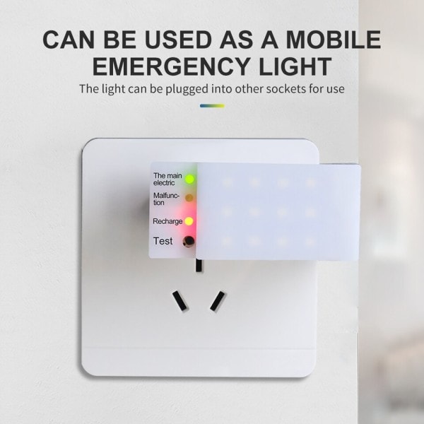 DIN skena uttag 230V LED Uppladdningsbart nödljus hem mobil nödljus