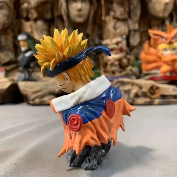 Anime Mini Naruto Uzumaki Naruto Barndom Byst Staty Anime Action Figur Staty Action Figur