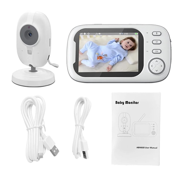 3,5 tum Trådlös Video Baby Monitor Natt Vision Temperature Monitoring 2 Way Audio Talk Baby Nanny Security Kamera
