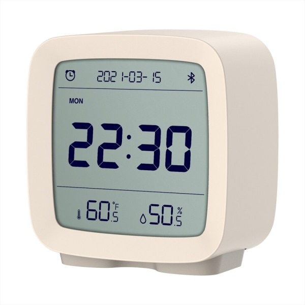 Smart Bluetooth Digital alarm klokke med flere alarmer med temperatur og fuktighet display