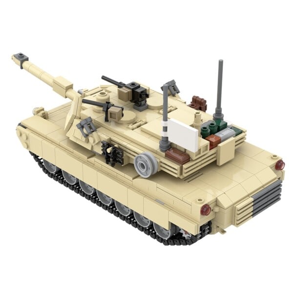 Klassisk tegel tank modell byggnad block högteknologisk armé soldat MK-3 M1A2 Abrams tank leksak