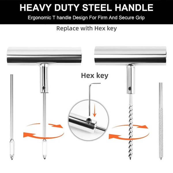Bil Van Motorcykel Cykel Nödläge Tungt Tubeless Däck Reparation Nit Set