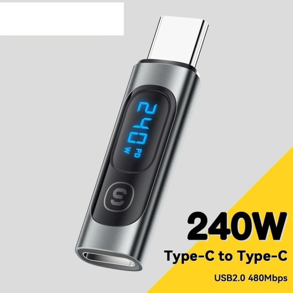 240W USB C Adapter Typ C to USB C 3.0 2.0 OTG Connector Digital Display Data Adapter