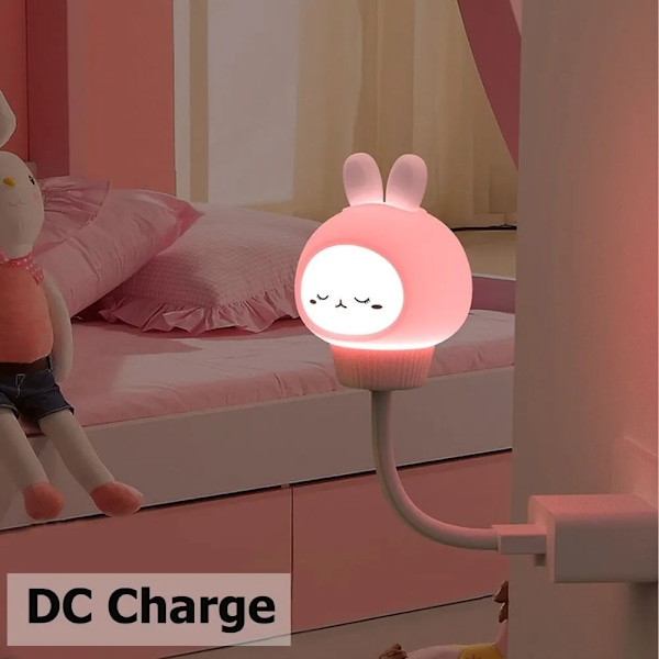 USB Nat Lys LED Chlidren Sød Tegnefilm Nat Lampe