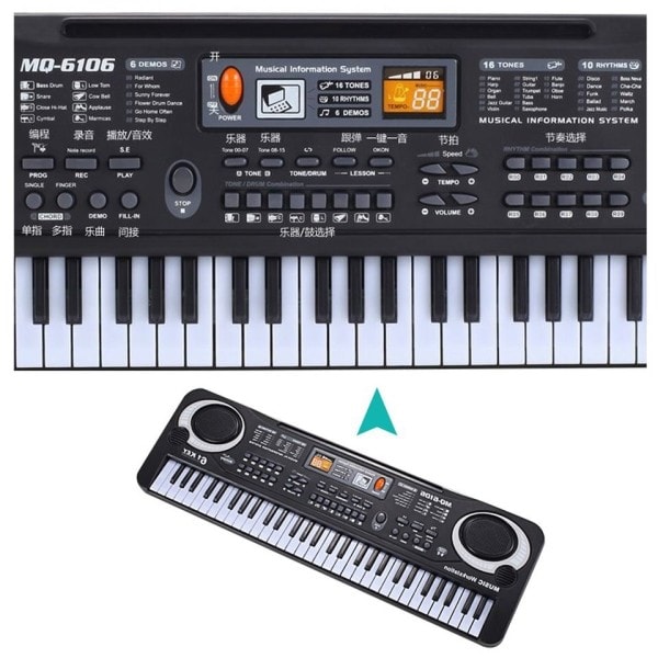 Elektronisk musikk keyboard elektrisk orgel med mikrofon barn musikalsk instrument