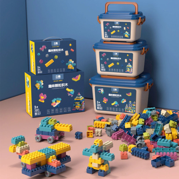 Montessori Byggeklodser Legetøj Farverigt Kreativt Bulk Klodser Tidlig Pædagogisk Legetøj