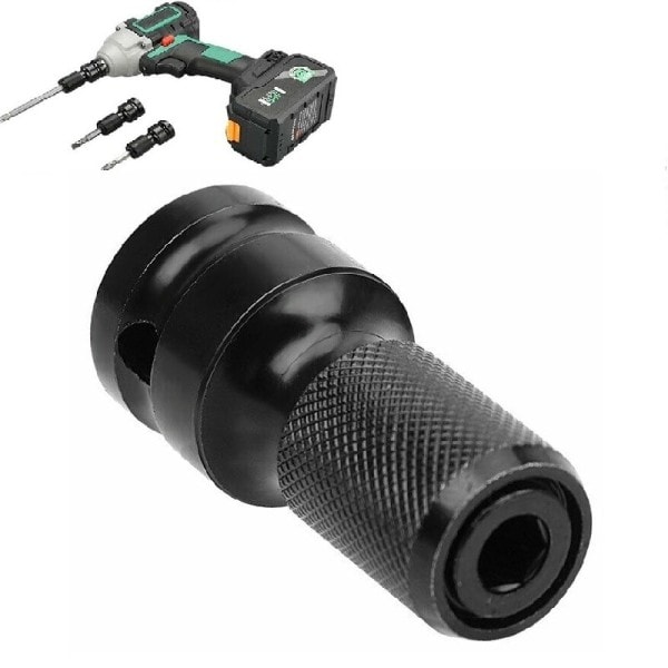 1PC Drill Chuck Omvandlare Socket Adapter Hex Skaft 1/2" Drive To 1/4" Hex Shank