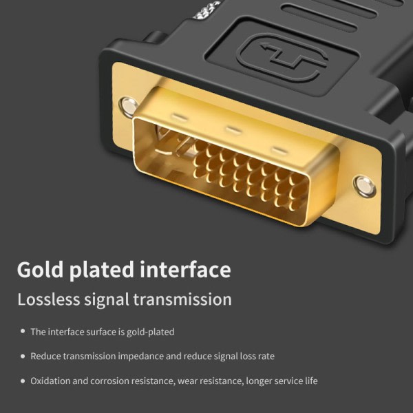 HD 1080P DVI till VGA adapter kabel konvertering DVI hane till VGA hona för dator värd grafikkort till projektor HDTV monitor