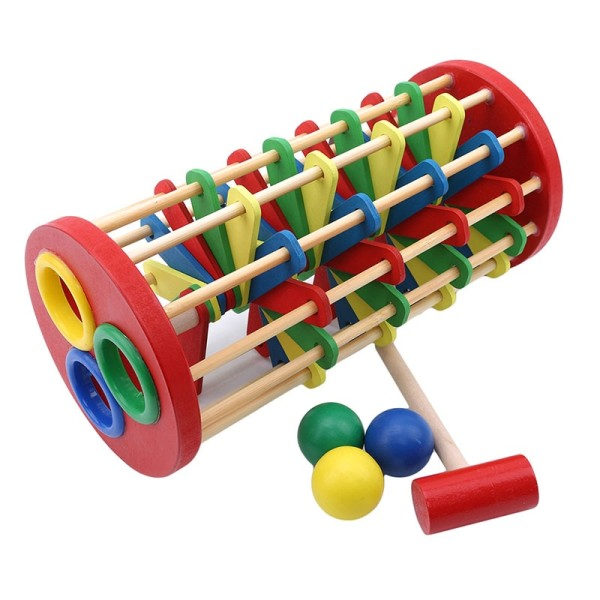 Tre Leker Batting Stige Hånd Knock The Ball Montessori Matematikk Tidlig Pedagogisk Fargerike Leker