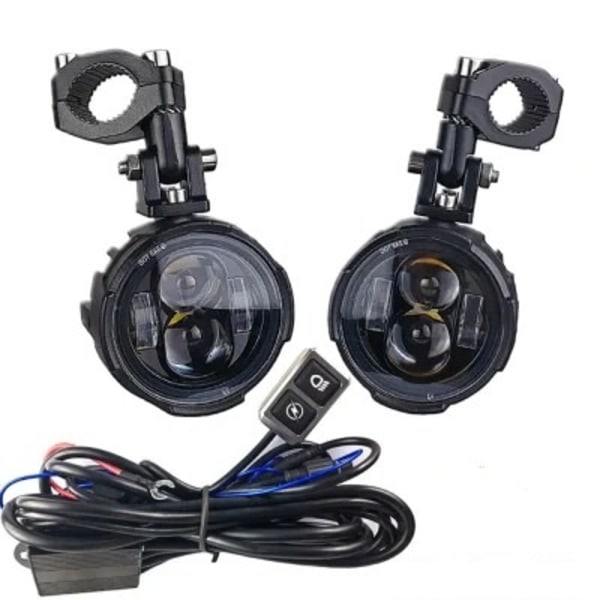 Par 100W Motorsykkel Lys Tåke Lys Led Auxiliary Kjøre Lys Spotlight Hovedlykt