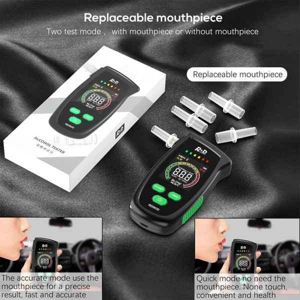 Digital Breath Alkohol Tester Mini Professionell Polis Alkohol Tester Breath Rupit Körning Analyzer