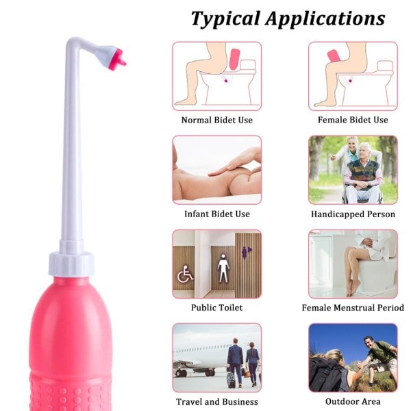 650ml Bærbar Rejse Hånd Bidet Sprayer Personlig Renser Hygiejne Flaske Spray Vask