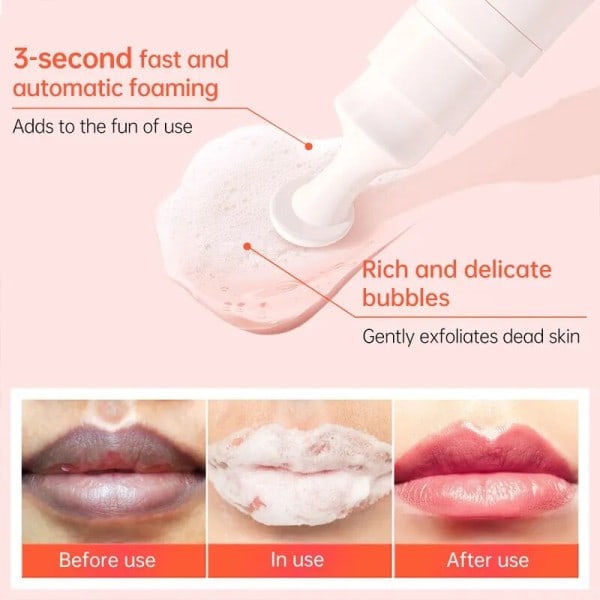 Bubble Lightening Mörk Läpp Balm Mask Långvarig Återfuktande Exfoliera Reducera Läpp linjer