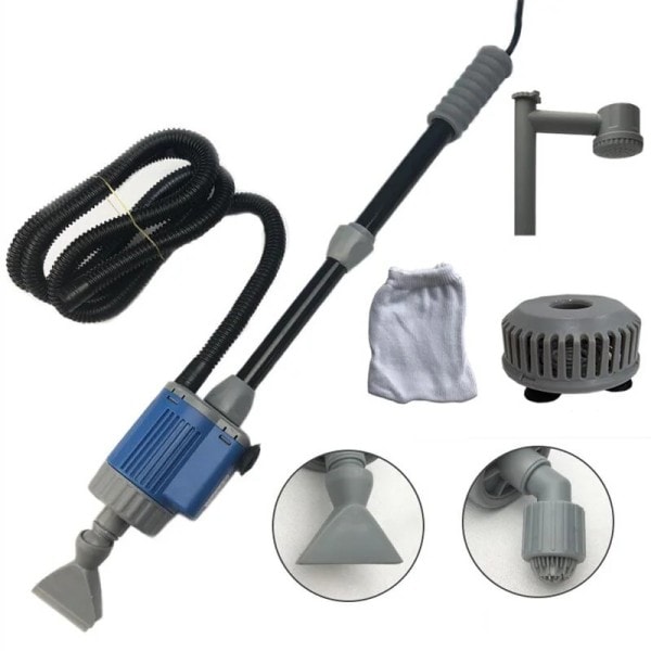 28W Elektrisk Akvarium Fisk Tank Vatten Byte Pump Akvarium Rengöring Verktyg