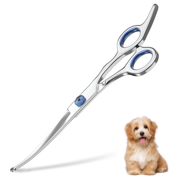 Professionel Buet Hund Grooming Saks Med Sikkerhed Runde Tips  Rustfrit Stål Letvægt