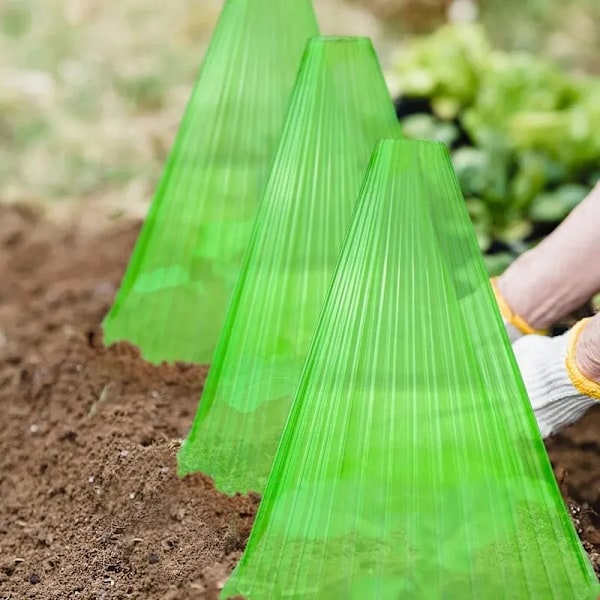 5 bitar Tillväxt Låda Plantering Tält Återanvändbar Kvadrat Använd Plant Klocka Täck För att Skydda växter Från Fågelfrost och Snigelskada Grön