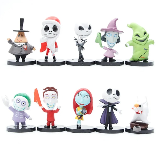 Jul Jack Model Jack Skellington Figur Frygtelig Halloween Dukke Model Ornamenter