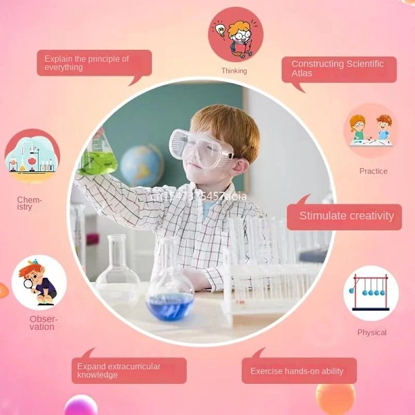 Lapset tiede laboratorio Montessori lelut kemialliset kokeet pakkaukset lapset opetus lelut