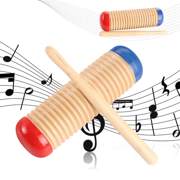 Musikal Instrument Rhythm Toy Trä Guiro Music Toy