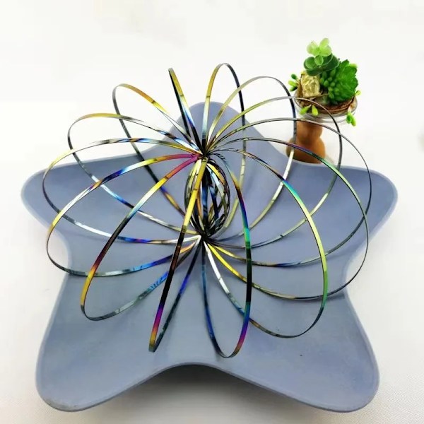Flow leke Magic Fidget Ring Toroflux Amazing Flow Ring Toys Kinetic Spring Toy