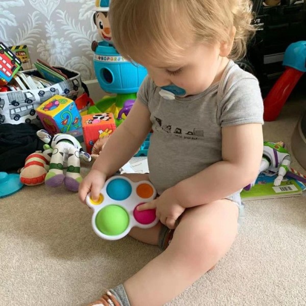 Baby leker montessori trening brett rangle puslespill fargerik intelligens fidget leker