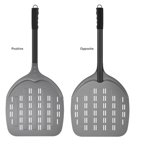 Perforert Pizza Peel 12 Tommer med Avtakbart håndtak Aluminium