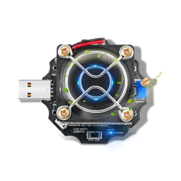 65W USB DC elektronisk Belastningsmotstand Utladning batteri test kapasitet aldring lader