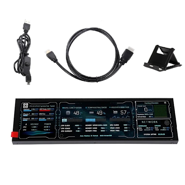 Ny 8,8 Tommer Lang Strip LCD Skjerm 1920*480 HD-MI Driver Tavle Sekundær Monitor