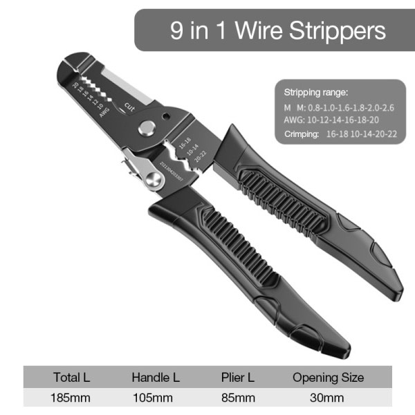 25 i1 Wire Striper Puller Multifunktionel Elektriker Wire Stripper Husstand Netværk Kabel Wire Sripper Elektriker Værktøj
