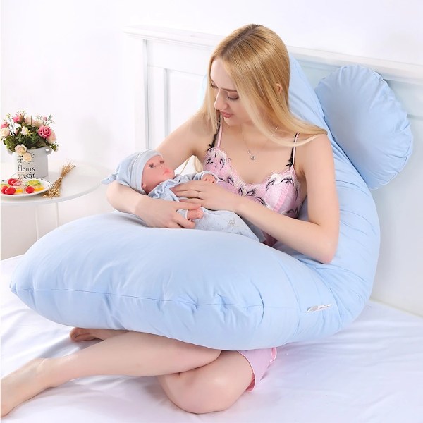 Graviditet pute 130*70cm Søvn midje pute for gravide kvinner