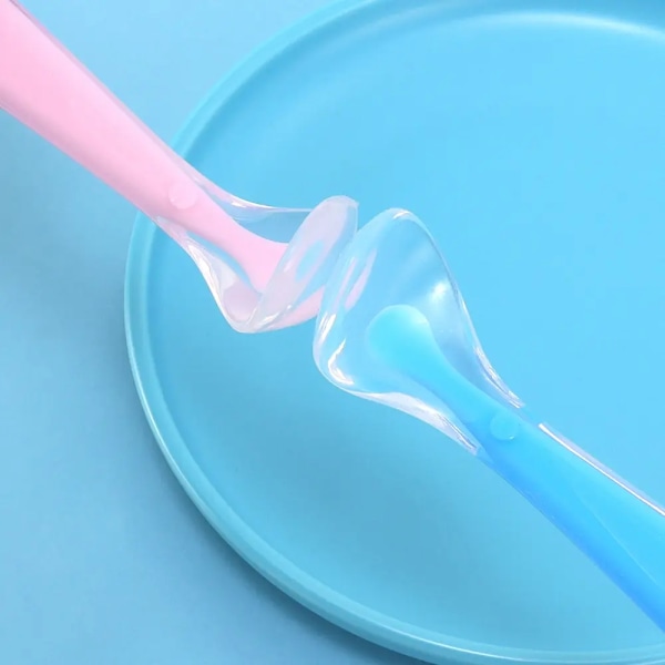 2 stykker Baby Silicone Ske Sæt Med æske