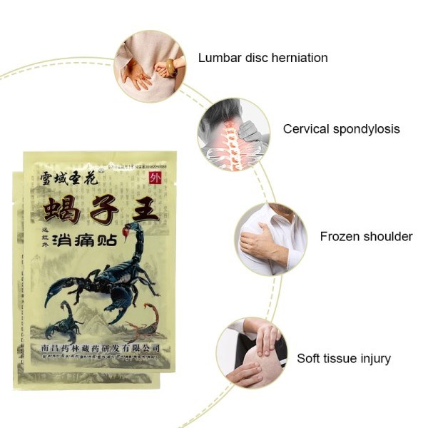 32 stykker Scorpion Extract Cure Arthritis Muscle Skulder Patch