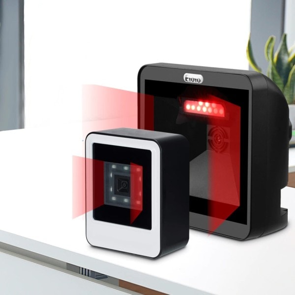 Desktop Strekkode skanner, Omnidirectional Hands-Free Kablet USB Big Strekkode Leser