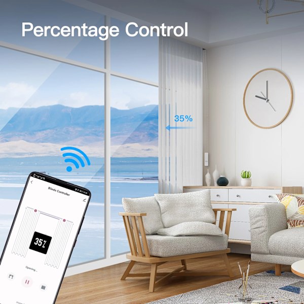 Tuya WiFi Smart Motor Elektrisk kjede Ruller gardiner Shade Shutter Drive RF Fjernkontroll sett