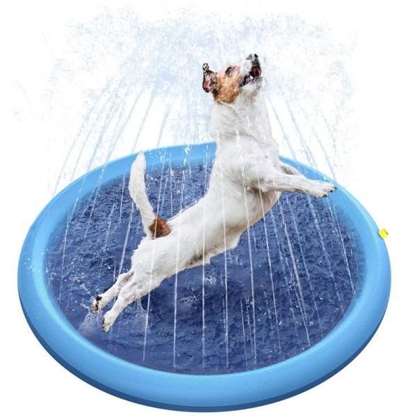 150*150cm Kjæledyr Sprinkler Pad Leke Kjøling Matte Svømmebasseng Oppblåsbar Vann Spray Pad Matte Kar