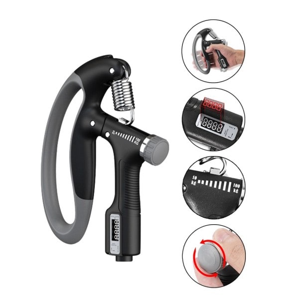 Justerbar Tung Gripper Fitness Hånd Træner Grip Håndled Træning Forøg Styrke Fjeder Finger Knim Expander