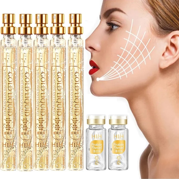 Instant Lift Collagen Protein Thread Set Face Filler Absorbable Thread Firming Silke Fibroin Line Carving Anti-aging Face Essence