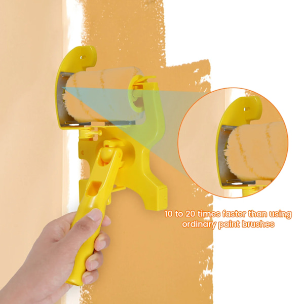Färg Edger Roller Pensel Kit Plast Vägg Färg Roller
