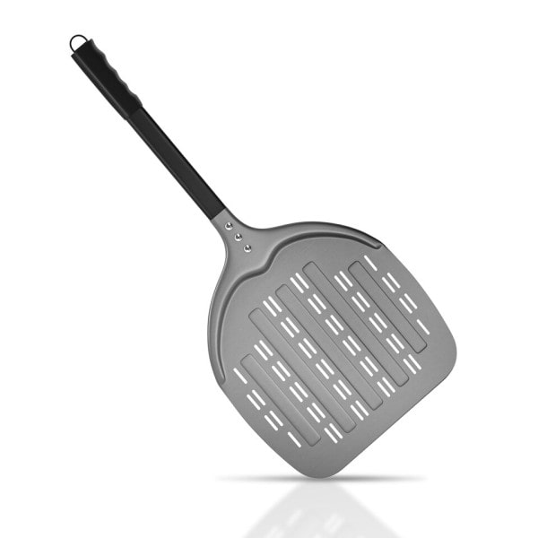 Perforert Pizza Peel 12 Tommer med Avtakbart håndtak Aluminium