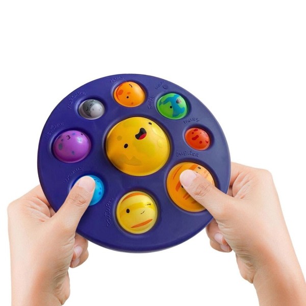 Åtta Planeter Simple Dimple Fidget Sensory Toy Söt Stress Lättnad Antistress Angst Fidget Toy