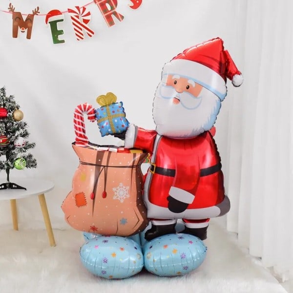 Stor jule stående ballon julemand snemand jule træ ballon jule fest hjem pynt