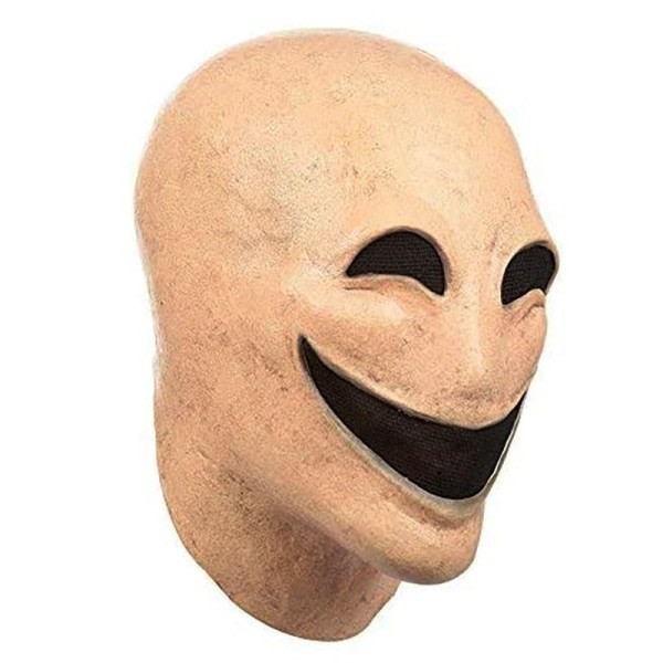 Skräck Smile Nej Ansikte Man Latex Mascara Full Huvud Terror Ansiktslös Förklädnad Cosplay Mask