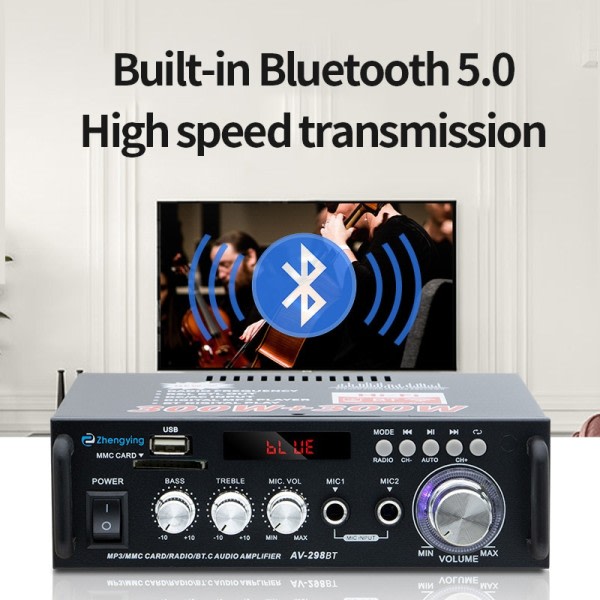 Högeffekt högtalare effekt förstärkare hem Bluetooth effekt förstärkare HIFI ljud förstärkare