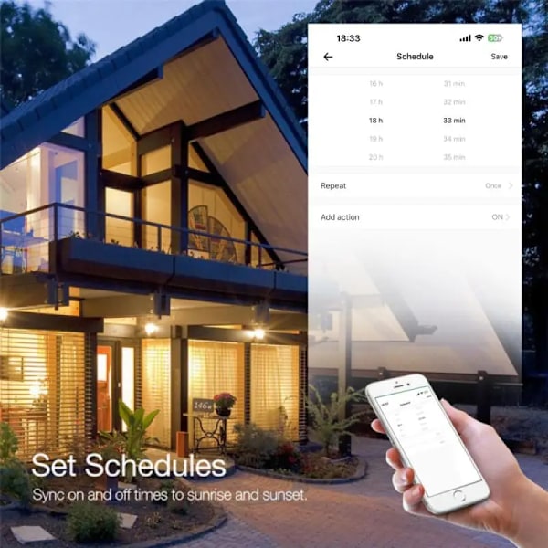 1 del WiFi Smart Socket 20A EU Smart Plug Strøm Overvåking Timing Funksjon Tale Kontroll