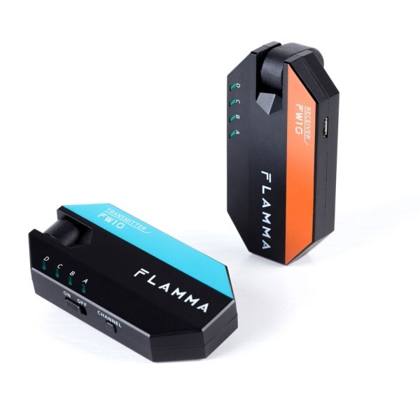 Guitar trådløst system sender modtager sender modtager 4 kanal indbygget genopladelig guitar sender