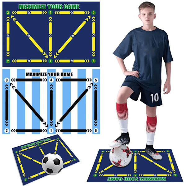 Fotboll träning matta hållbar halkfri vikbar barn vuxna dribbla träning matta fotboll träning inomhus vårdörr utrustning