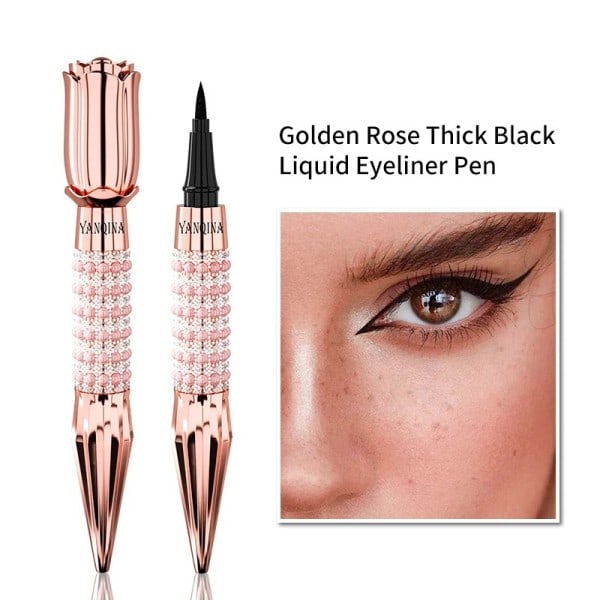 Flytande Eyeliner Penna Vattentät Svart Långvarig Eye Liner Penna Tjock Snabbtorkande Kosmetika Smink Verktyg
