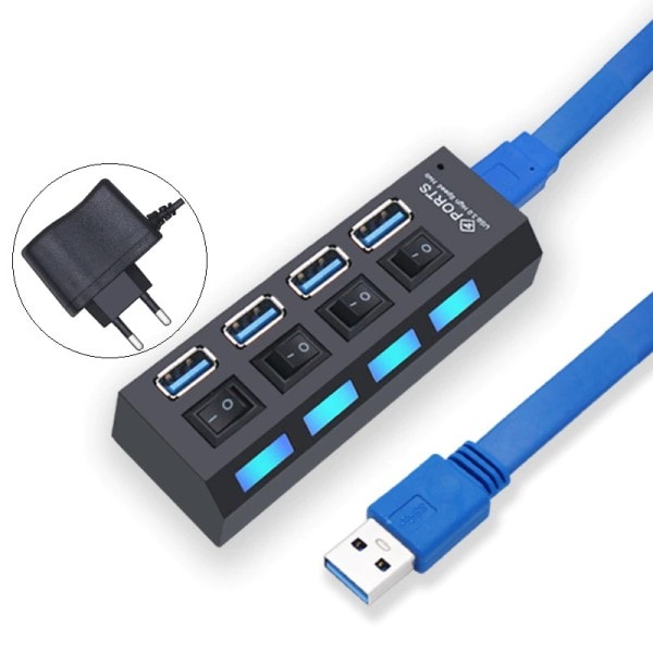 USB keskitin 3.0 keskitin USB 3 USB 2.0 usb USB jakaja virta sovitin 4/7 portti useita laajennus 2.0 kytkimellä