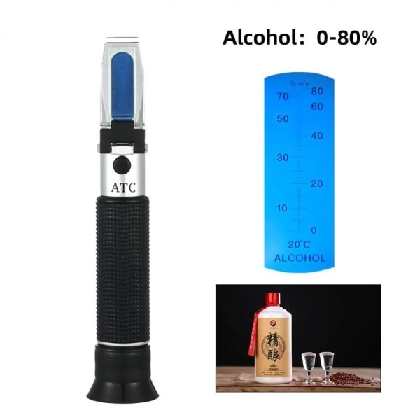Håndholdt alkohol refraktometer for brennevin husholdning sprit brygging refraktometer