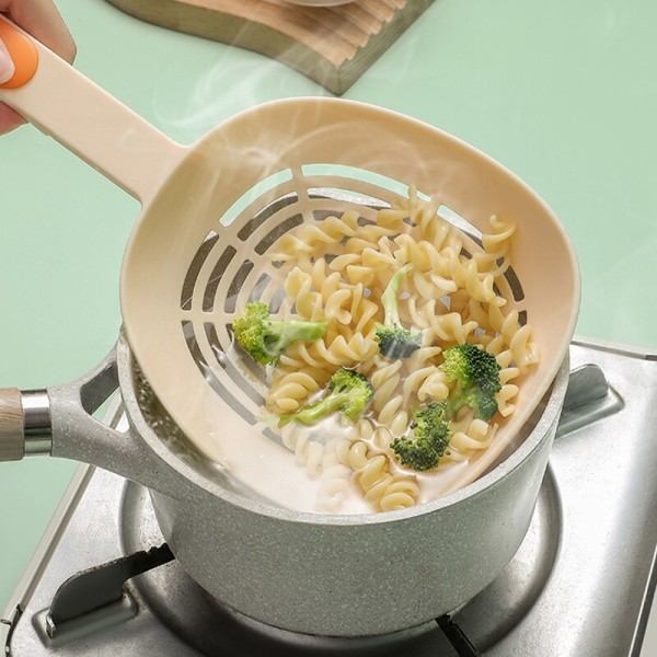 Lekkasje Kjøkken Pasta Ske Fiske Dumplings Langt håndtak Mat Klasse Høy Temperatur Resistent Spaghetti Stor trakt